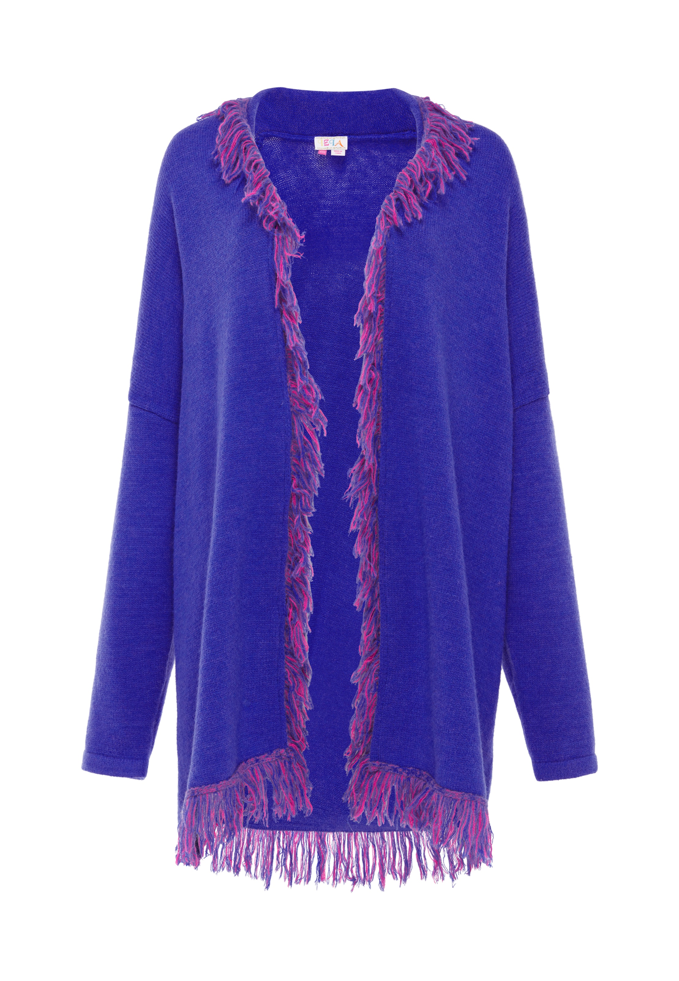 IZIA Gebreid vest in Blauw: voorkant