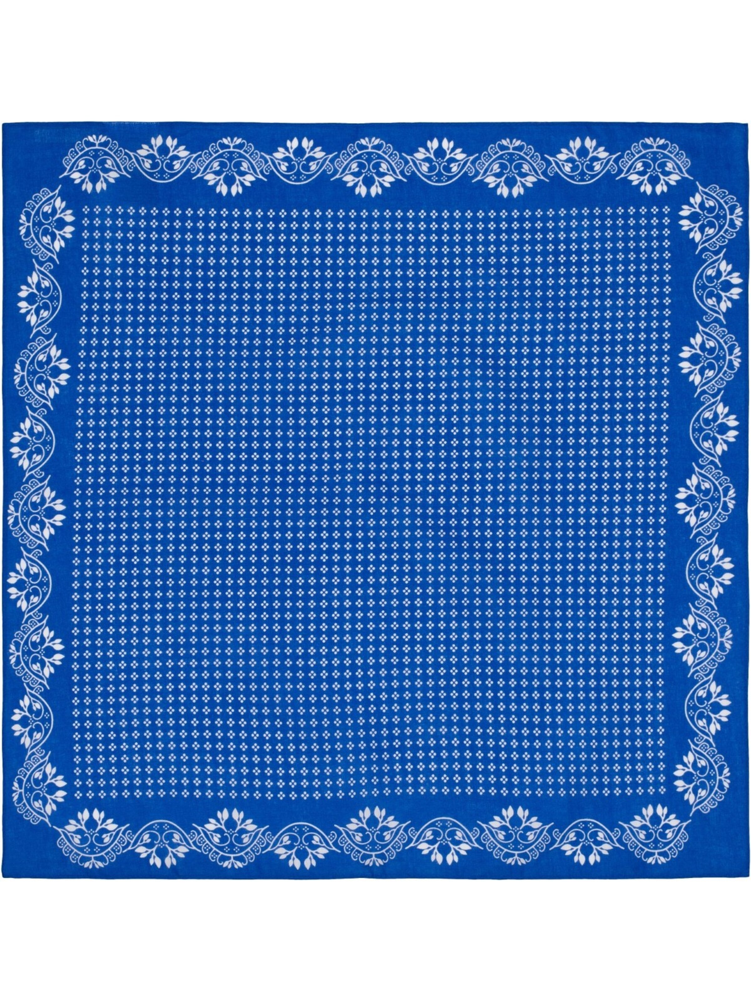 styleBREAKER Shawl 'Baumwolle Dreieckstuch mit Blümchen Muster' in Blue