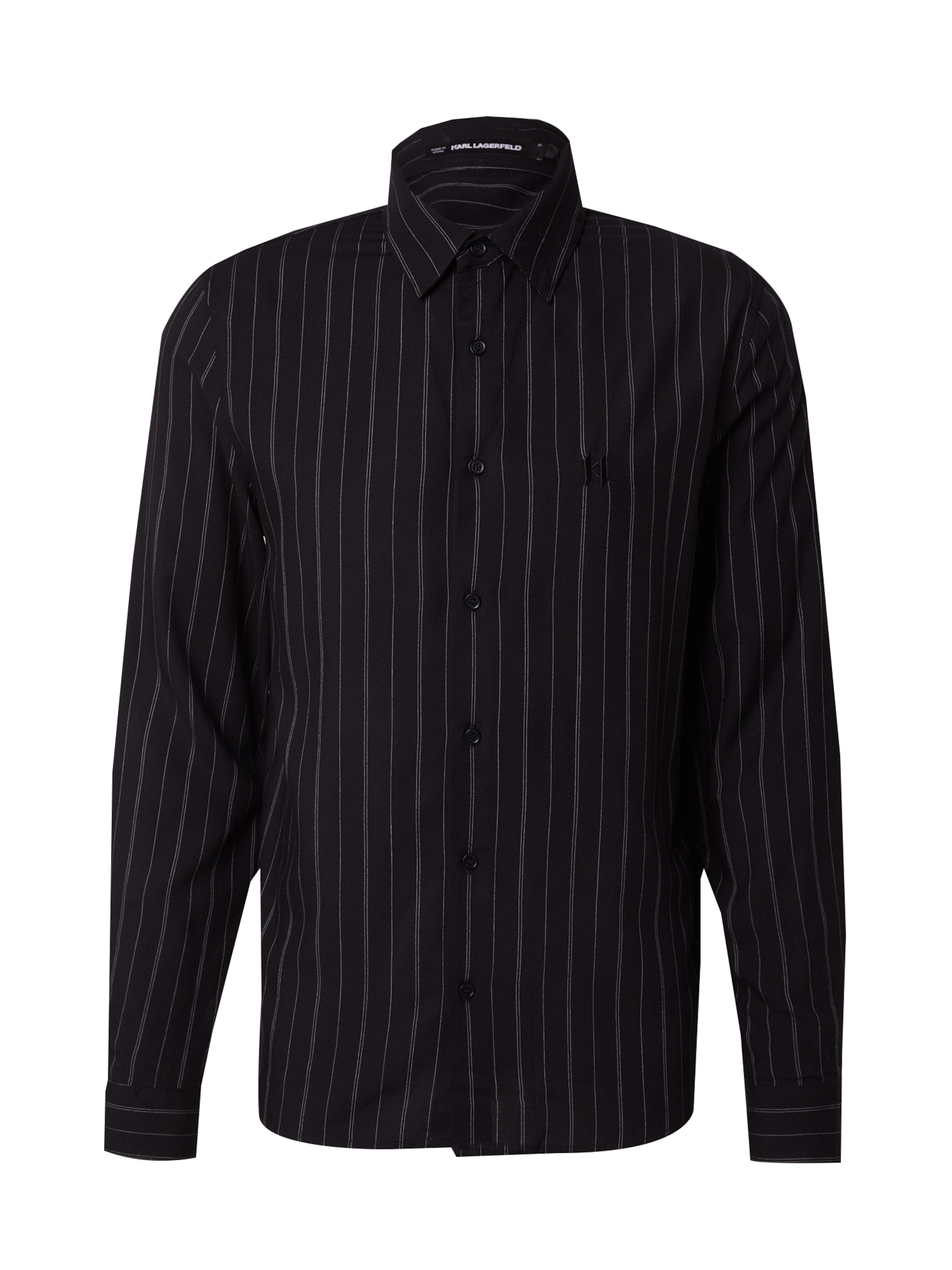 Coupe regular Chemise Karl Lagerfeld en noir : devant