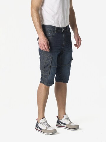 KOROSHI Regular Cargojeans i blå