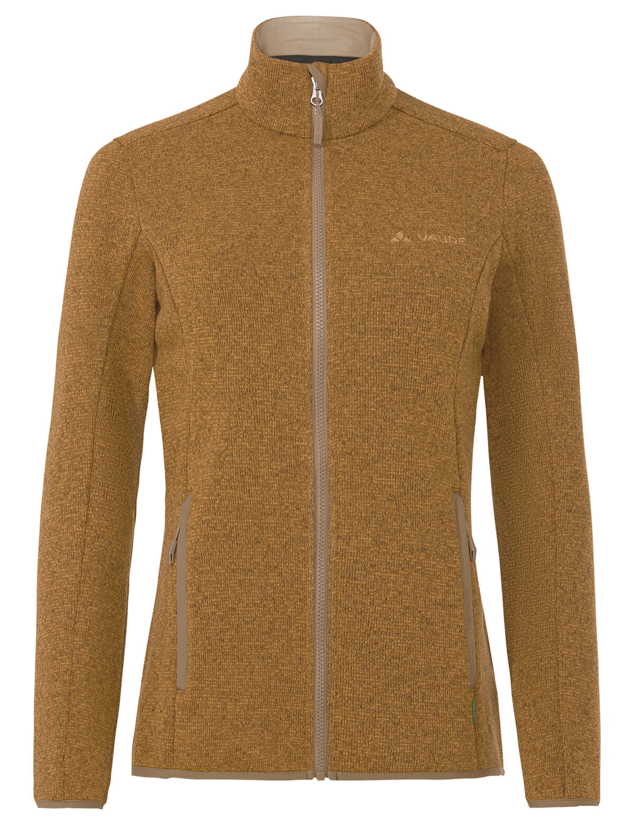 VAUDE Athletic fleece jacket 'Rienza IV' in Brown: front