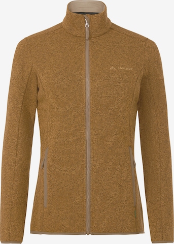VAUDE Athletic fleece jacket 'Rienza IV' in Brown: front