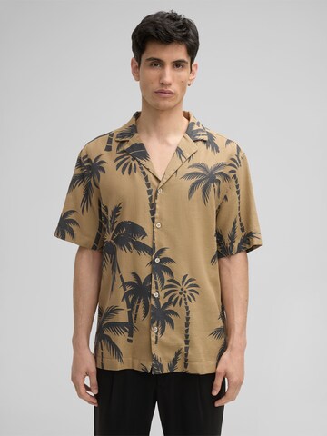 STRELLSON Comfort fit Overhemd 'Cliro' in Bruin: voorkant