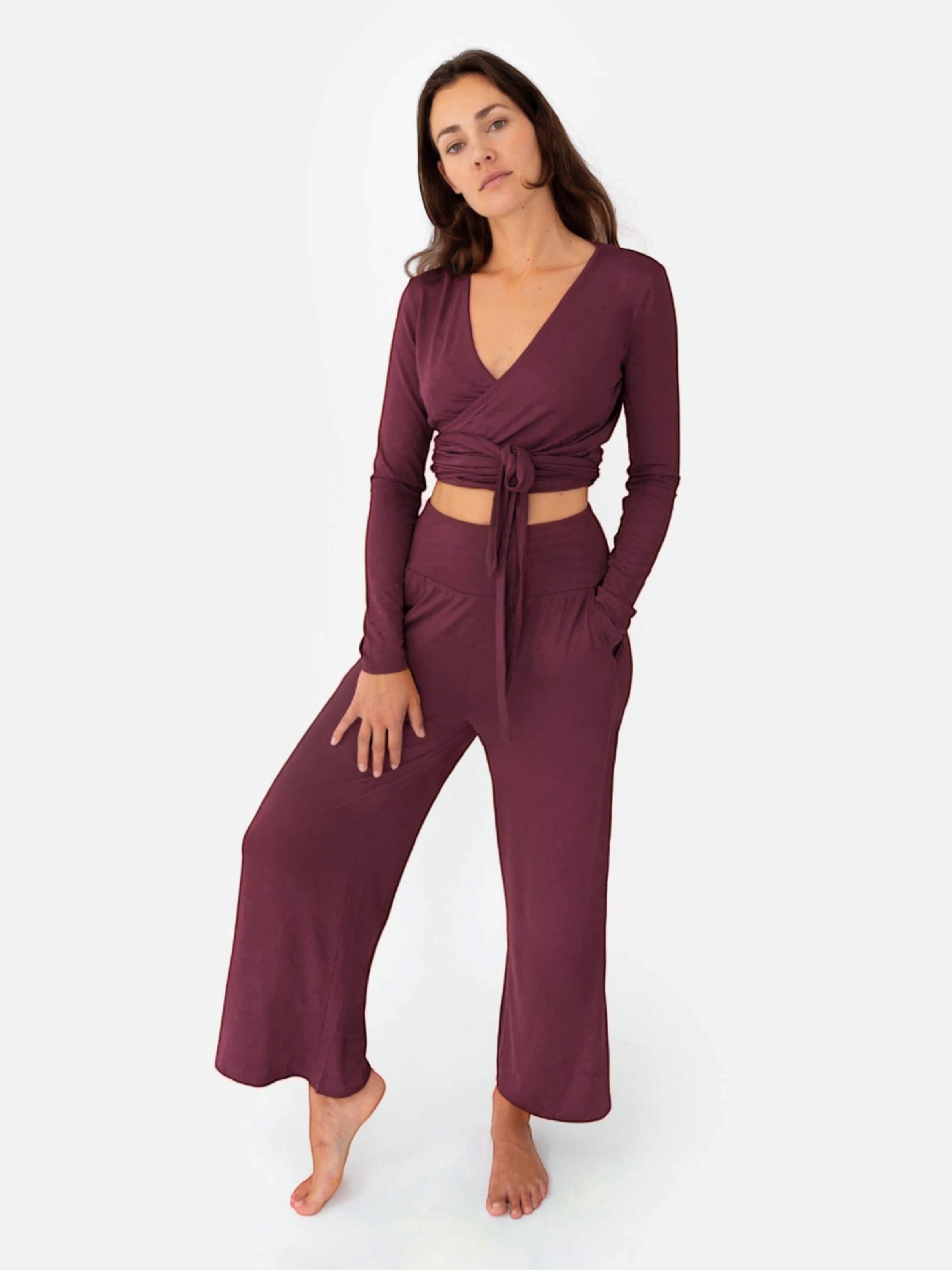 LOTUSCRAFTS Top 'Amina Wrap Top'‌‌ in Rot