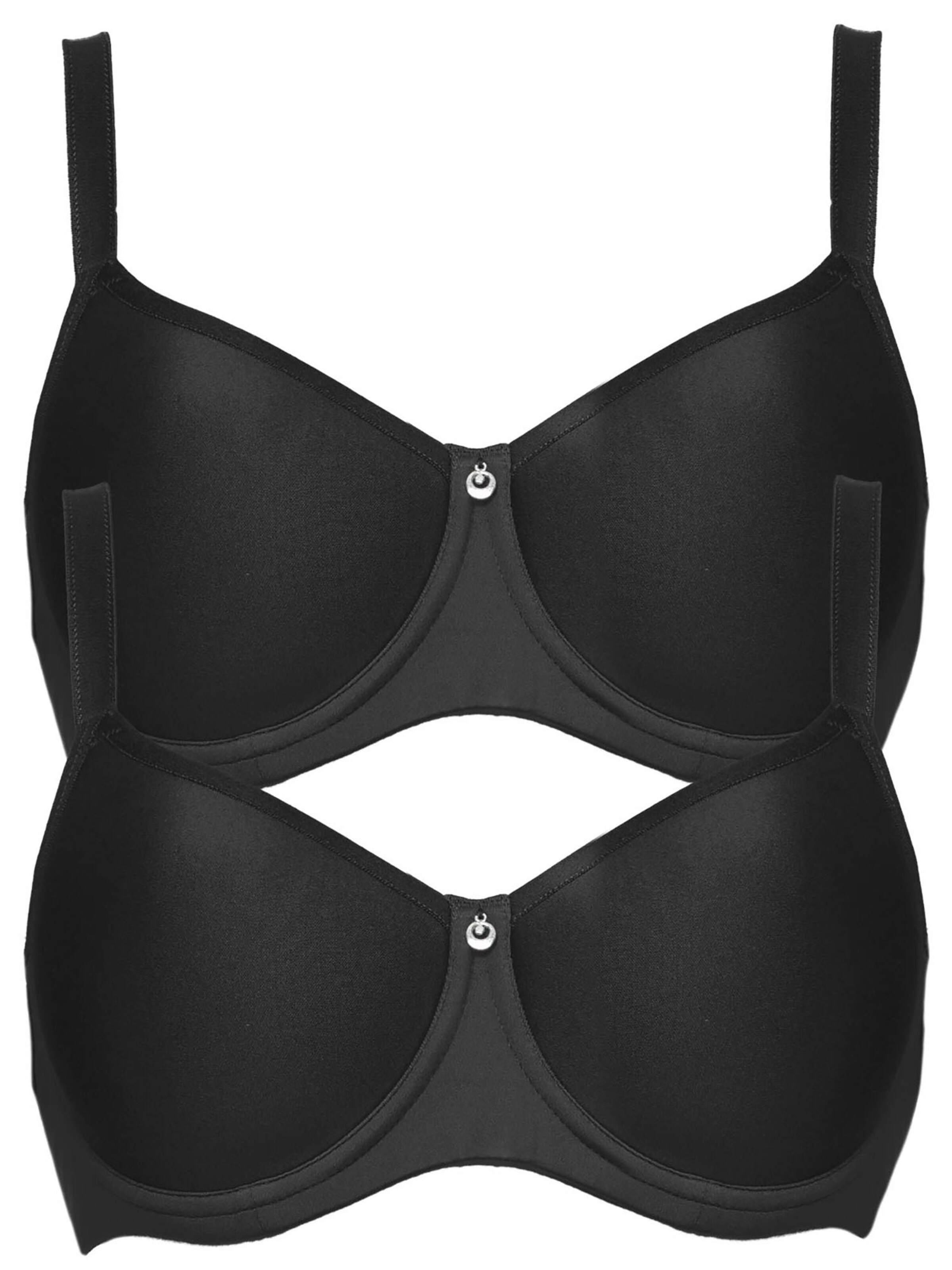 SUSA Bra 'Catania' in Black: front