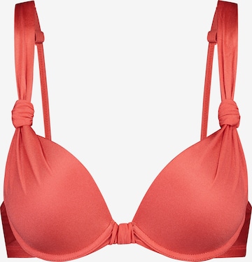 Hunkemöller Push-up Bikini Top in Red: front