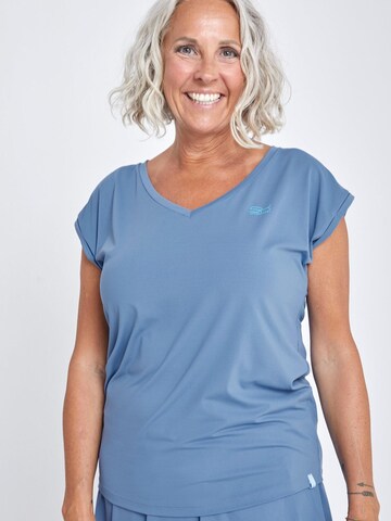 SPORTKIND Performance shirt 'Loose Fit V-Neck' in Grey