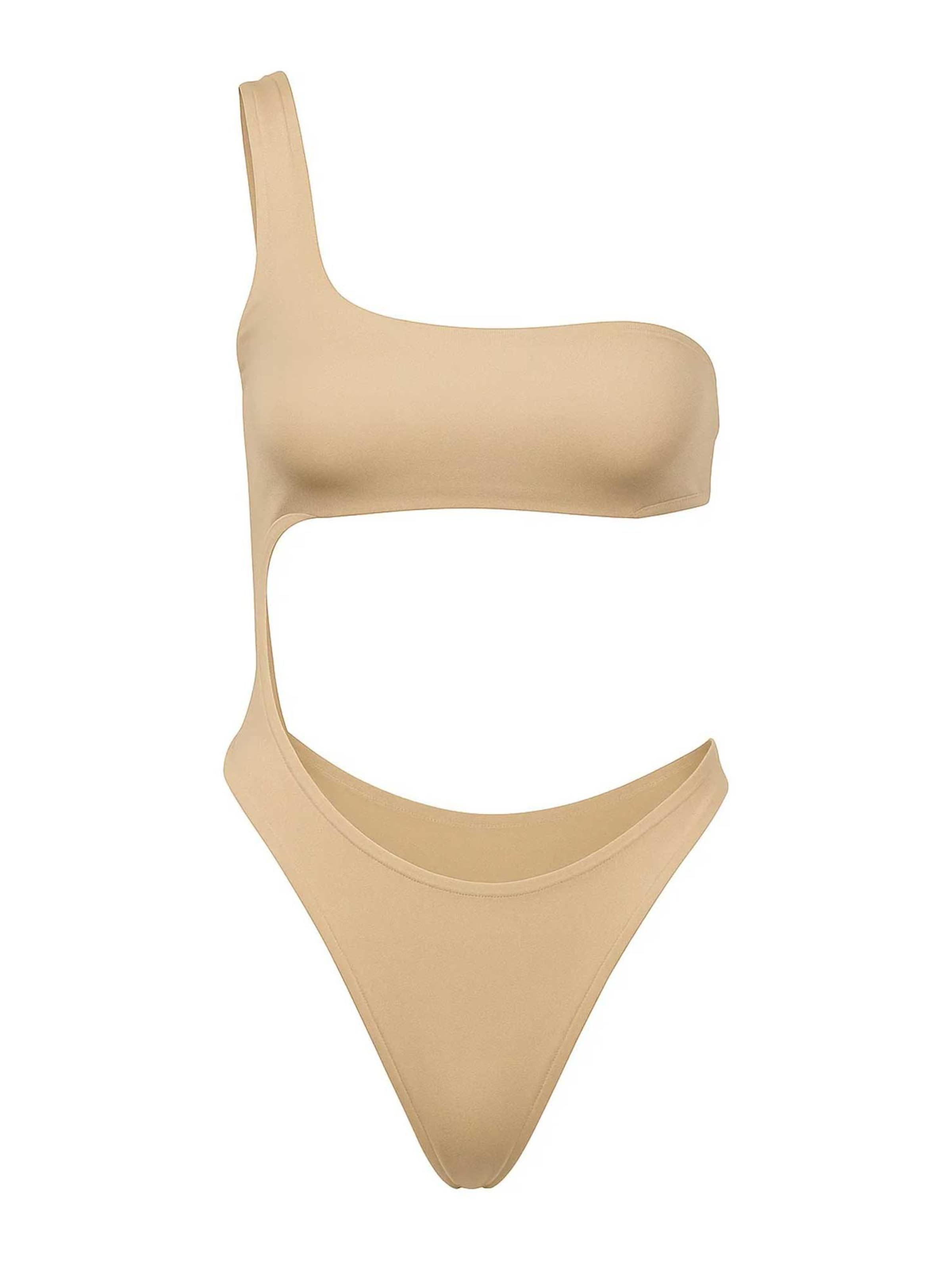 Bandeau Bikini 'Champagne Trikini' Kalaia en beige : devant