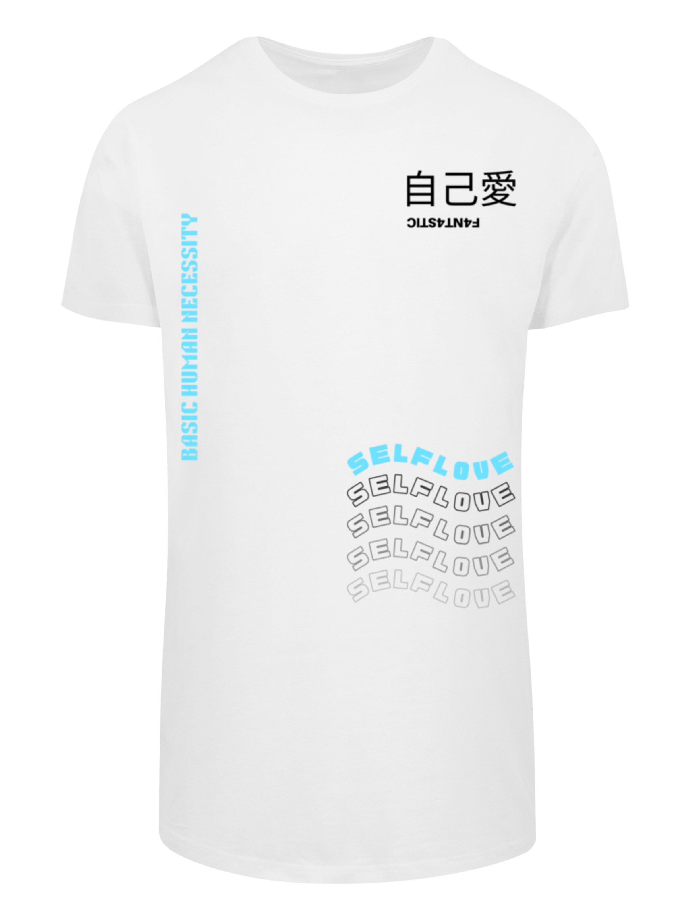 T-Shirt 'Self Love' F4NT4STIC en blanc : devant