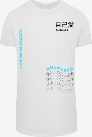 T-Shirt 'Self Love' F4NT4STIC en blanc : devant