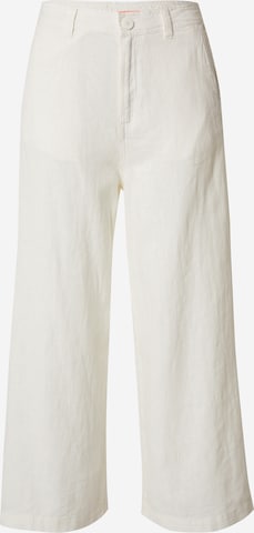QS Wide leg Trousers in White: front