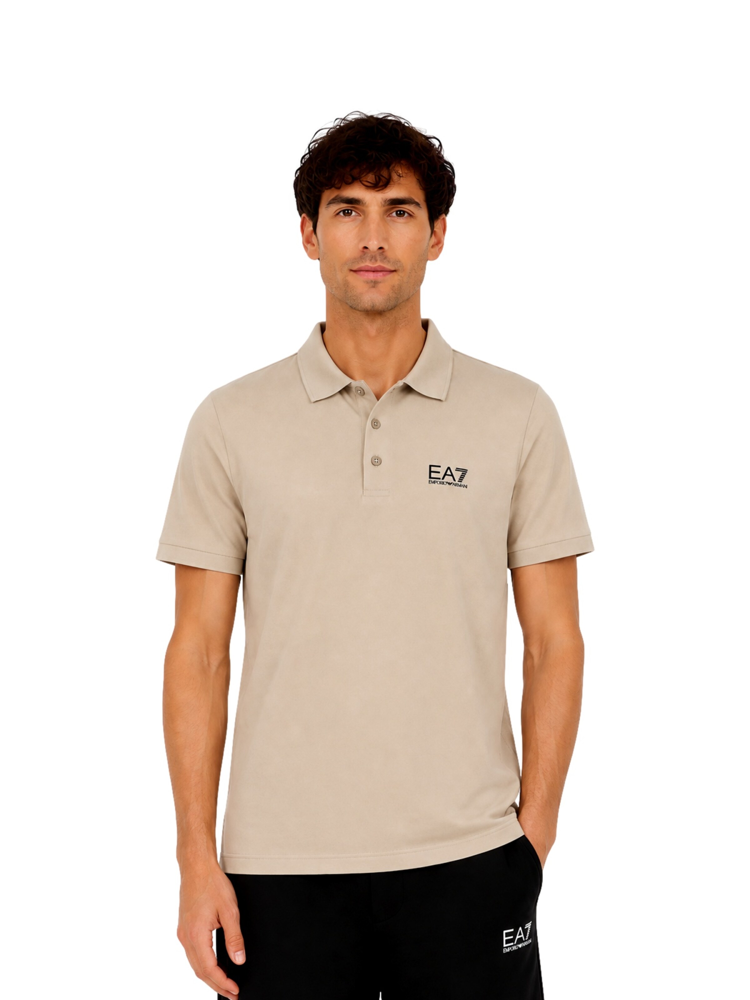 EA7 Emporio Armani Poloshirt in Braun: Vorderseite