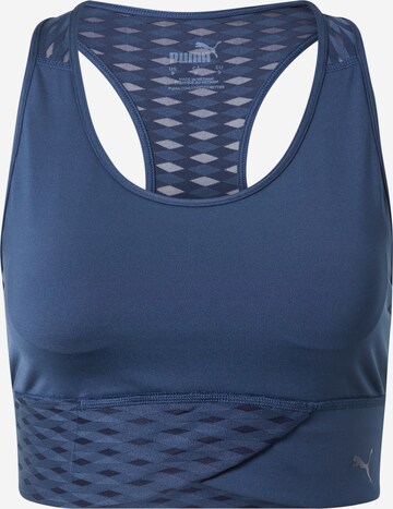 Bustino Reggiseno sportivo di PUMA in blu: frontale