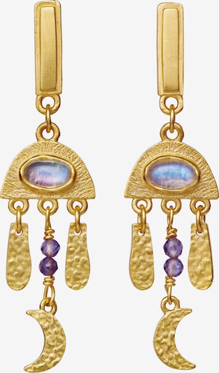 Maanesten Earrings 'Gemma' in Gold / Purple, Item view