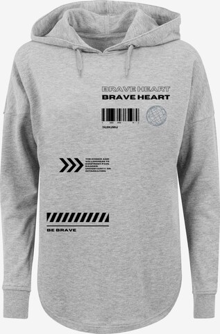 Sweat-shirt 'Brave Heart' F4NT4STIC en gris : devant