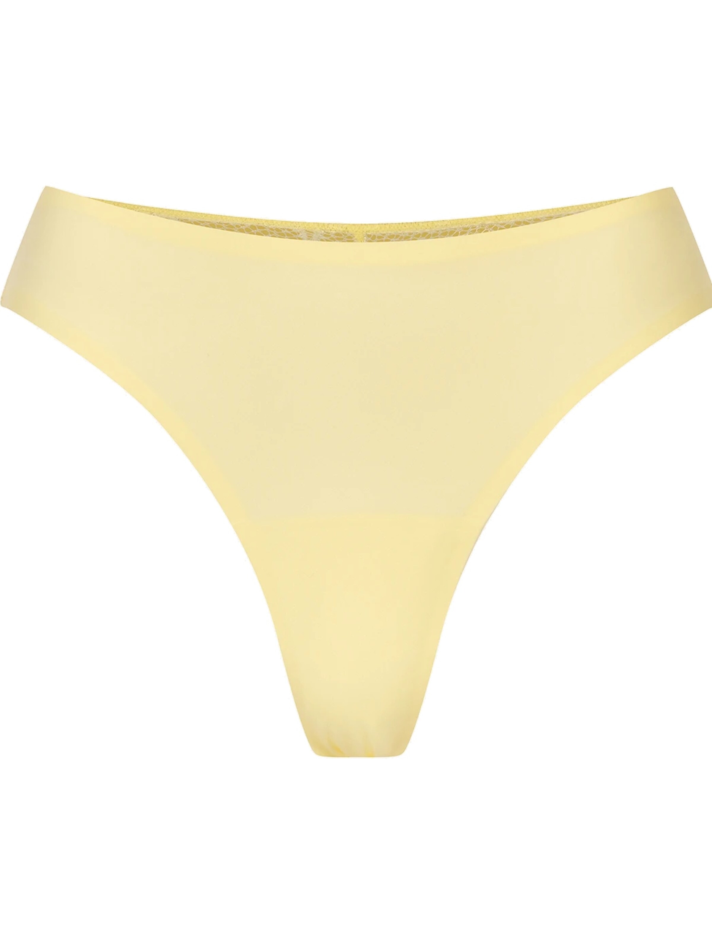 String 'Tanga mit Spitze' di cfab (formerly creamy fabrics) in giallo: frontale