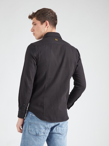 G-STAR - Ajuste regular Camisa en negro: atrás