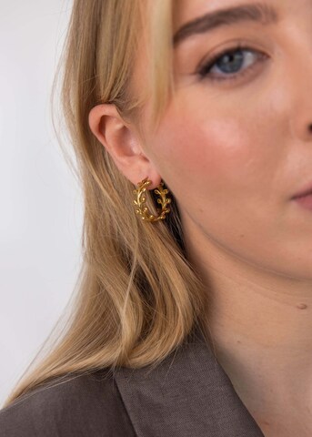 PURELEI Earrings 'Tiny Leaf' in Gold