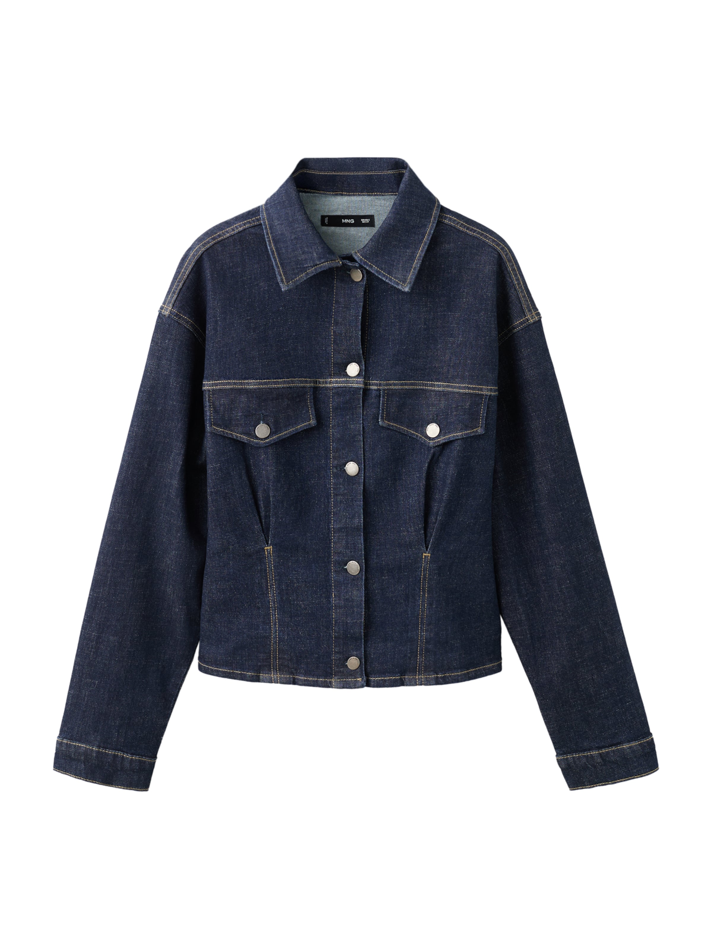 MANGO Övergångsjacka 'Flor' i blå: framsida