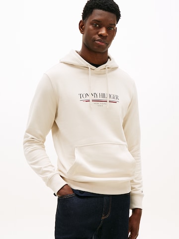 TOMMY HILFIGER Μπλούζα φούτερ 'BRAND LOVE' σε μπεζ: μπροστά