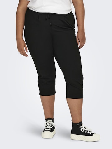 ONLY Carmakoma Regular Pleat-Front Pants in Black: front