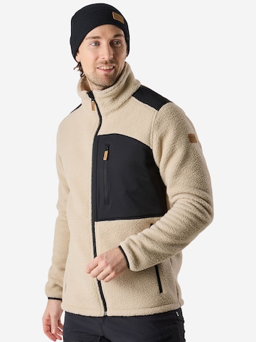 SWEDEMOUNT Fleece jas 'Nordkap' in Beige: voorkant