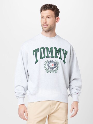 pelēks Tommy Jeans Sportisks džemperis: no priekšpuses