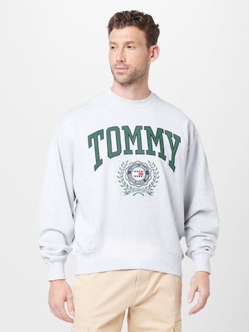 pilka Tommy Jeans Megztinis be užsegimo: priekis