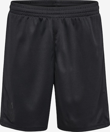 Hummel Regular Workout Pants in Black: front