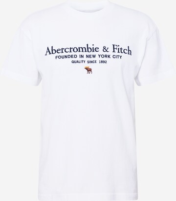 balts Abercrombie & Fitch T-Krekls: no priekšpuses