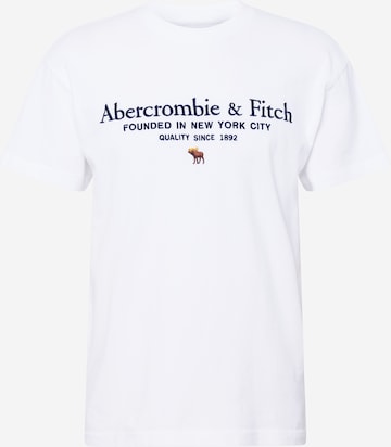 balts Abercrombie & Fitch T-Krekls: no priekšpuses