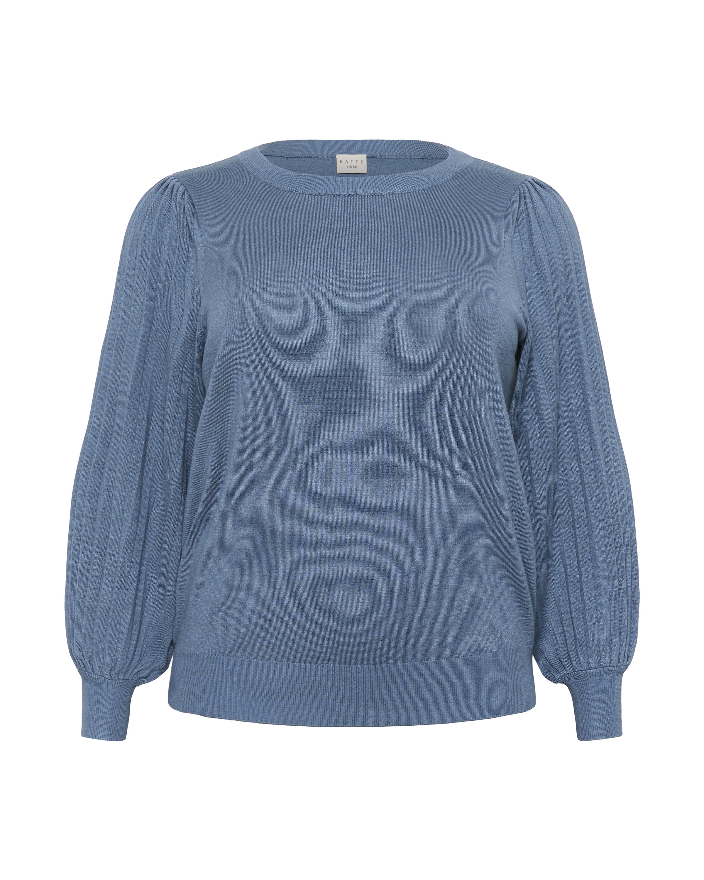 KAFFE CURVE Trui 'Loni' in Blauw: voorkant