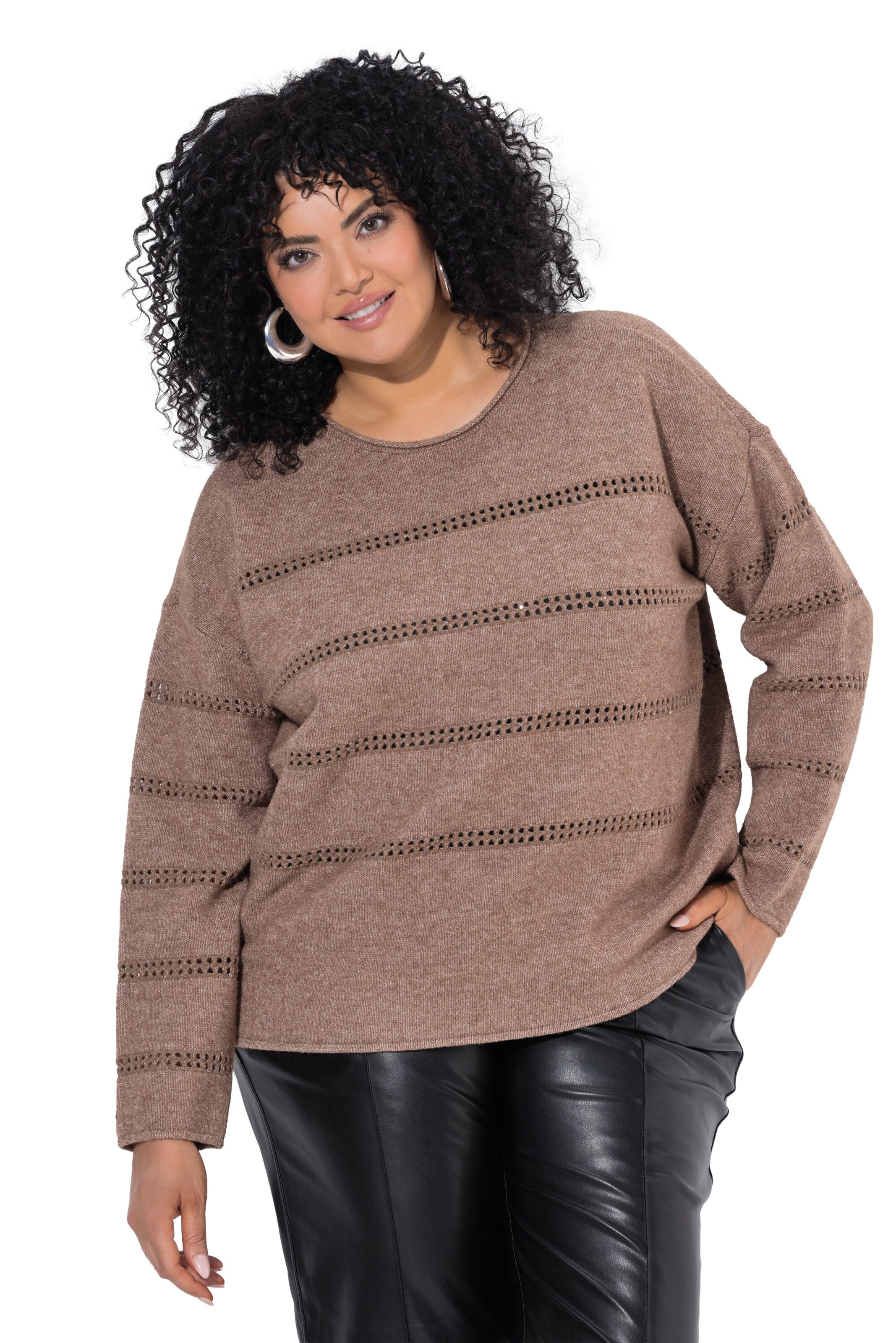 Ulla Popken Sweater in Brown: front