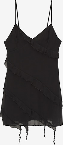 Pull&Bear Рокля за коктейл в черно: отпред