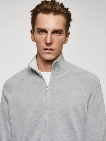 MANGO MAN Strickjacke 'Tenc' in Grau