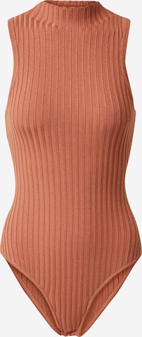 Urban Classics Shirt bodysuit in Brown: front