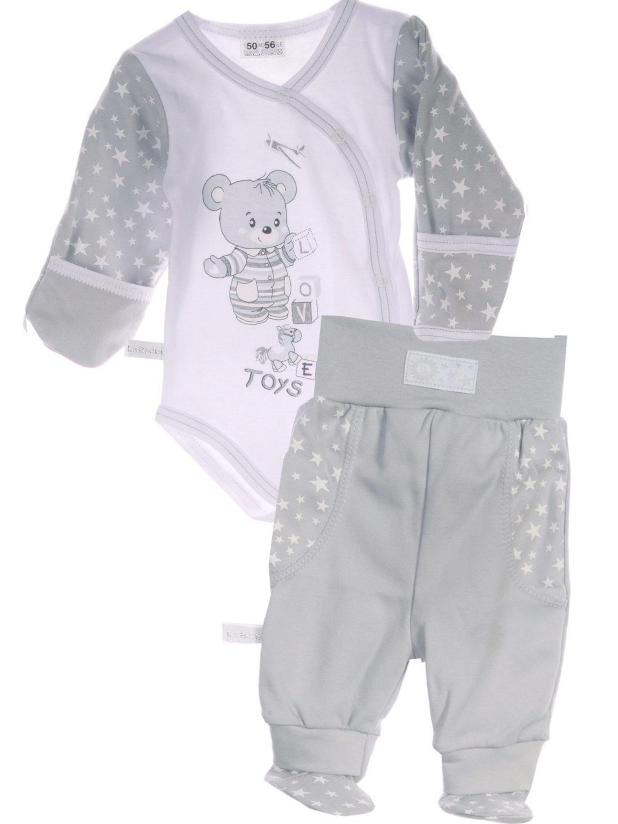 La Bortini Wäsche-Set in Grau: Vorderseite