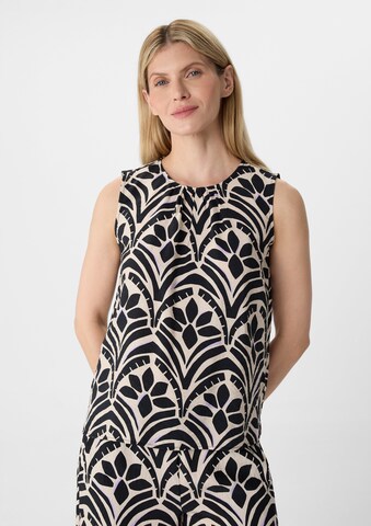 comma casual identity Blouse in Zwart: voorkant