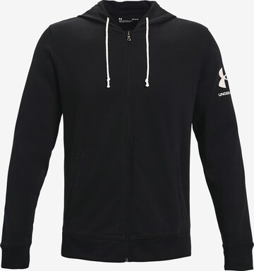 UNDER ARMOUR Sportsweatjacke in Schwarz: predná strana