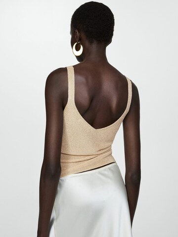 Tops en tricot 'KLING' MANGO en or