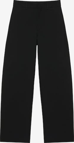 Pull&Bear Wide Leg Hose in Schwarz: Vorderseite