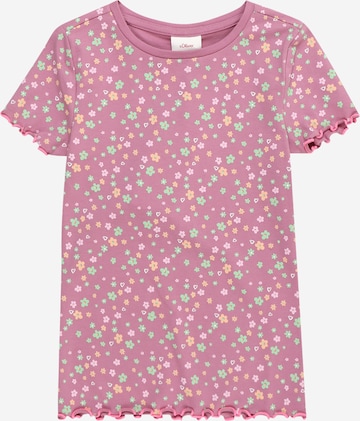 s.Oliver T-shirt i lila: framsida