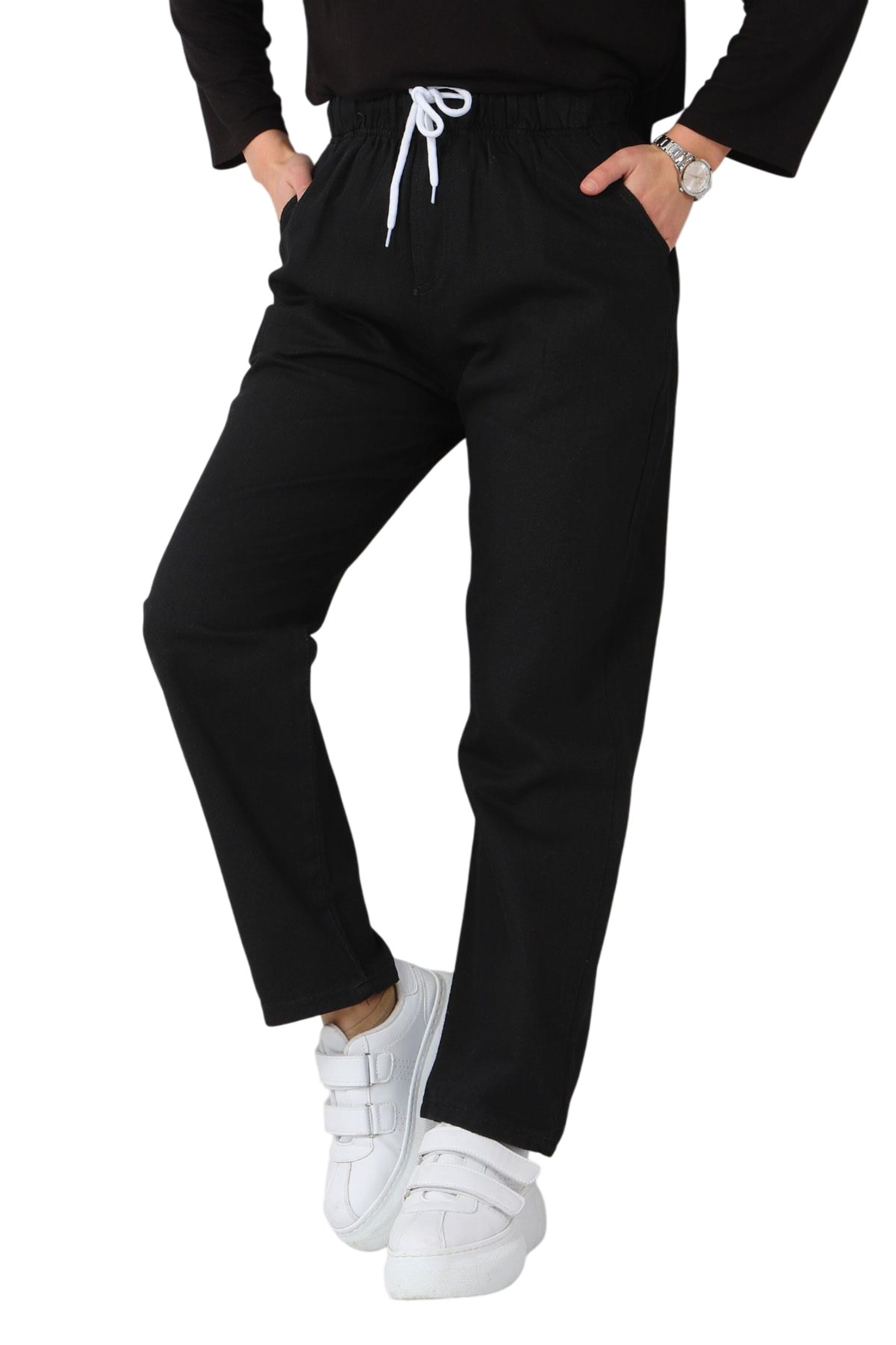 MODAMIHRAM Loose fit Jeans in Black: front