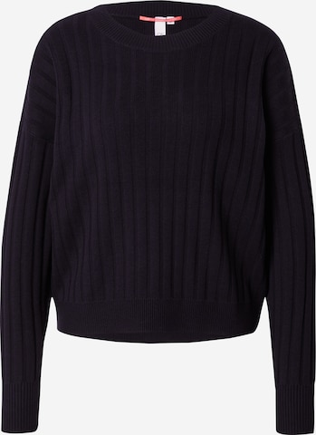 Pull-over QS en noir : devant