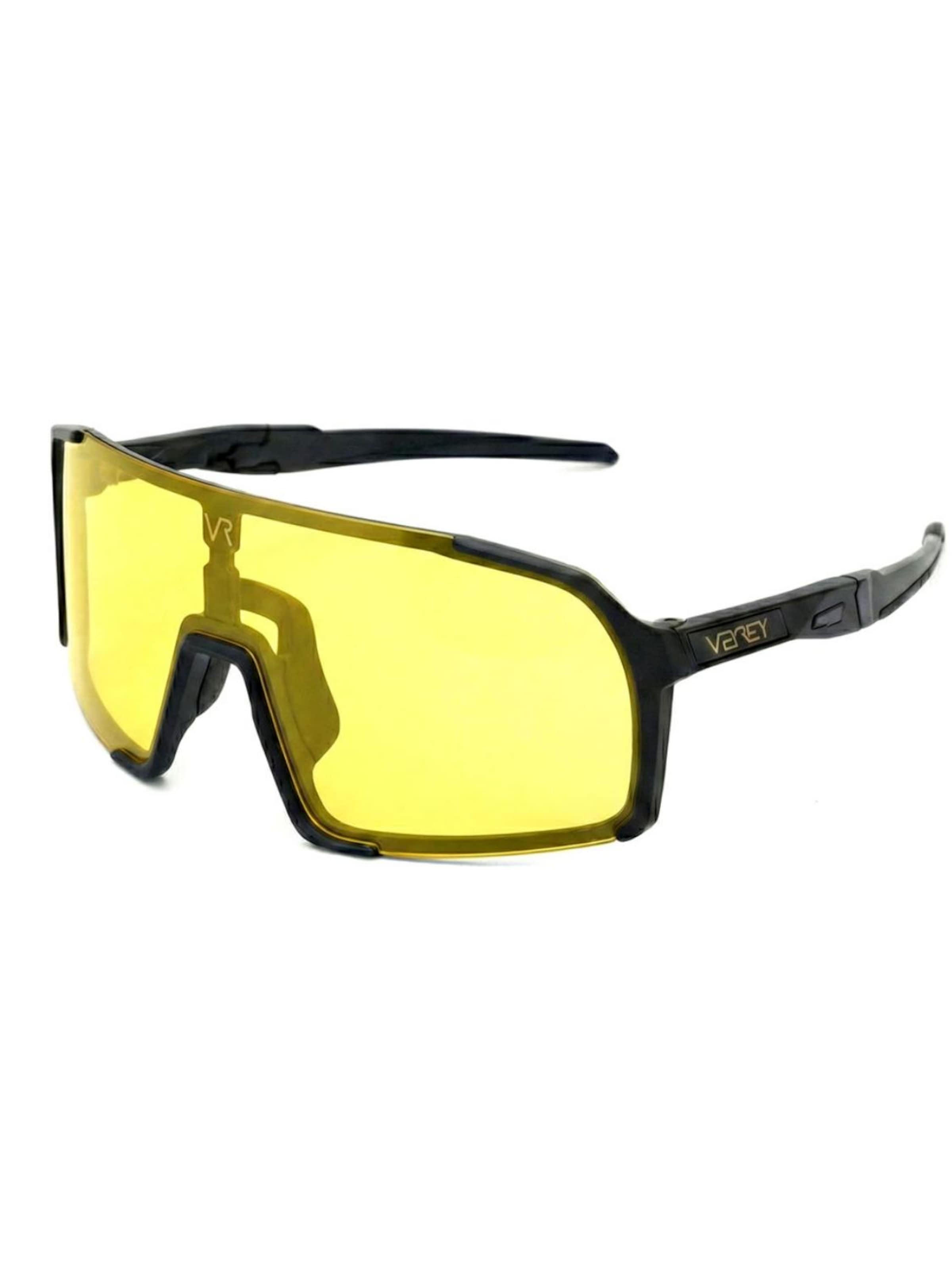 VEYREY Sports sunglasses 'Aeroblade' in Yellow: front