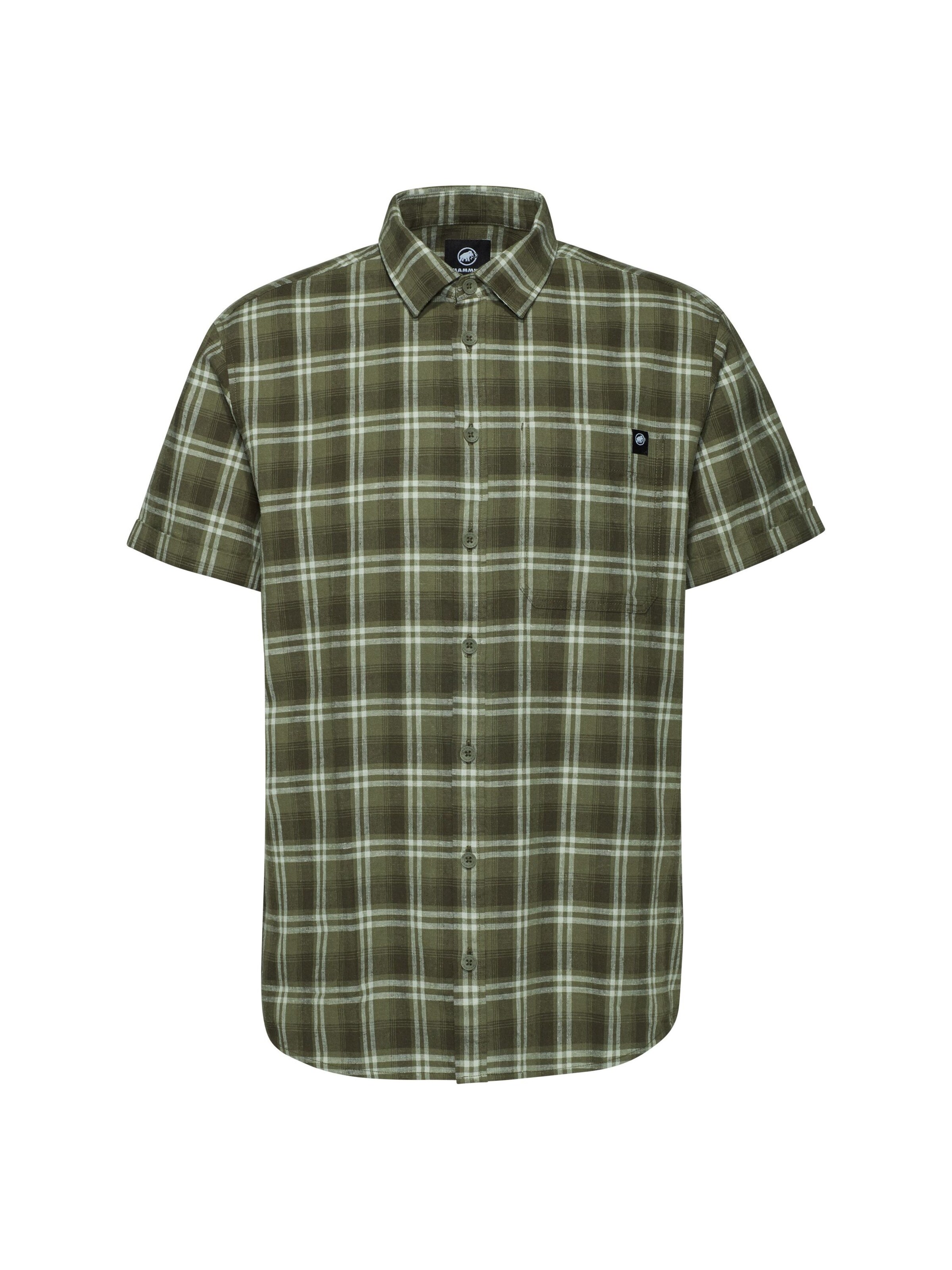 MAMMUT Regular fit Athletic Button Up Shirt 'TROVAT SUMMER' in Green: front