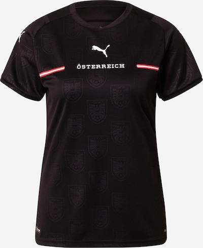 PUMA Sportiska stila krekls 'Österreich', krāsa - tumši pelēks / ugunssarkans / melns / balts, Preces skats