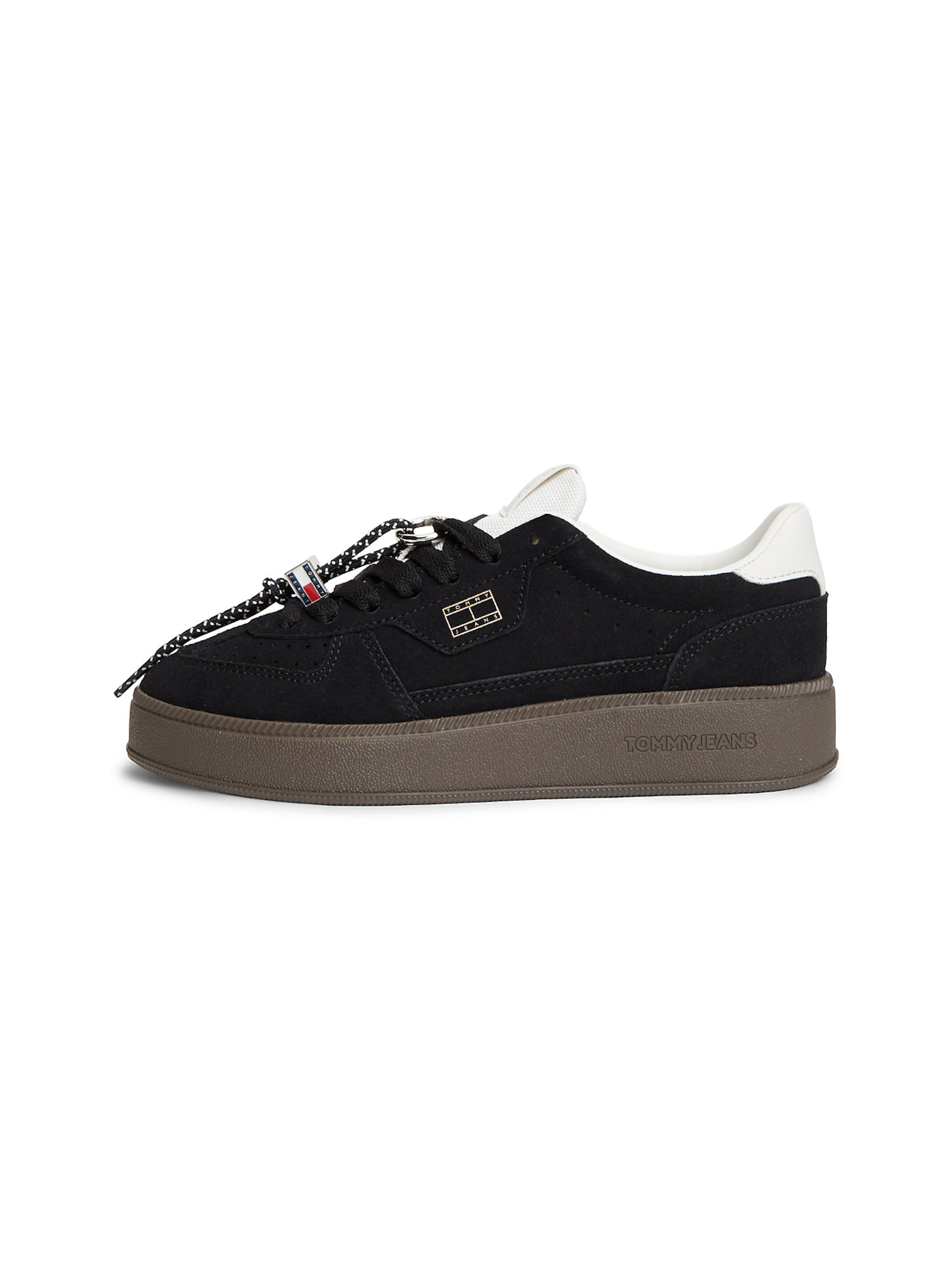 Tommy Jeans Sneakers in Black: front