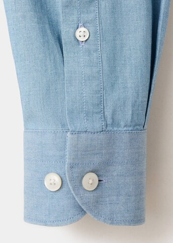 MANGO MAN Slim fit Button Up Shirt 'Selection' in Blue