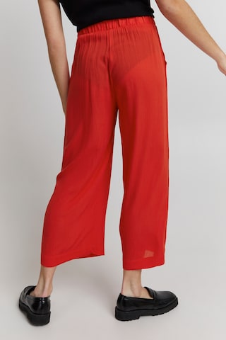 ICHI Wide leg Broek 'IHMARRAKECH' in Rood